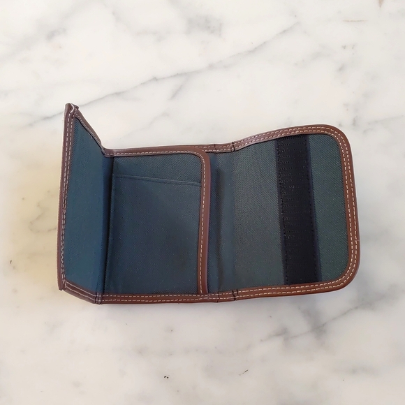 Vintage 1990s Sanrio KerokeroKeroppi Fabric with Leather Trim Folded Wallet. - Picture 3 of 5